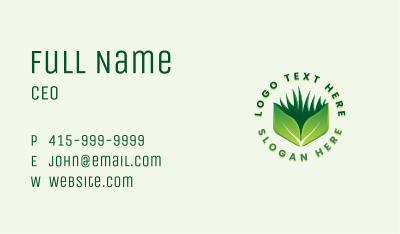 Grass Leaf Landscaping Business Card