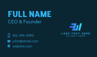 Tech Web Developer Letter W Business Card