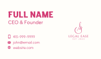 Pink Boutique Letter S  Business Card
