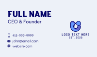 Blue Water Letter U Business Card Design