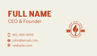 Fire Camping Emblem Business Card