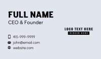 Punk Brand Wordmark Business Card Design