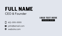 Punk Brand Wordmark Business Card