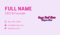 Purple Bubblegum Wordmark  Business Card