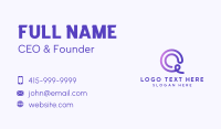 Fashion Lace Loop Letter C Business Card Design