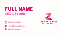 Generic Gradient Letter Z Business Card