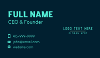 Cyber Tech Wordmark Business Card Design