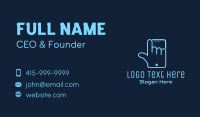 Mobile Tech Hands Business Card Design