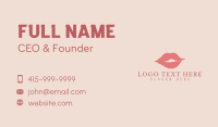 Feminine Lips Cosmetics Business Card Design