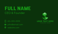 Gradient Nature Tree Hand Business Card