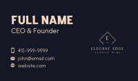 Elegant Diamond Lettermark Business Card Image Preview