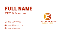 Startup Company Letter G Business Card