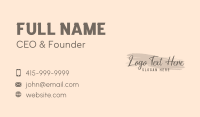 Feminine Watercolor Wordmark Business Card Design