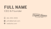 Feminine Watercolor Wordmark Business Card