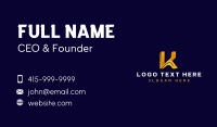 Premium Company Letter K Business Card