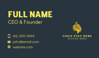 Gold Lion Crown Business Card