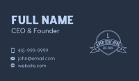 Classic Line Art Emblem Business Card