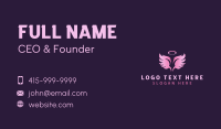 Angel Support Wings Business Card Design