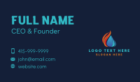 Water Fire Heat Business Card Design