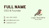 Perched Business Card example 2