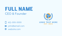 Volleyball Tournament Emblem  Business Card
