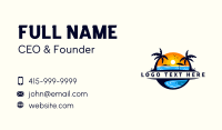 Tropical Beach Vacation Business Card