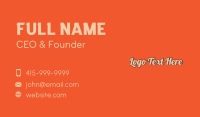 Vintage Pop Wordmark Business Card