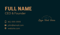 Elegant Retro Cursive Wordmark Business Card