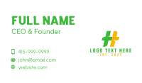 Green Yellow H Business Card