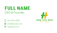 Green Yellow H Business Card Design