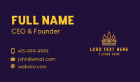Red Geometric Crown Business Card