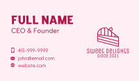 Pink Cake Slice  Business Card
