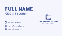 Structure Architect Letter L Business Card Image Preview