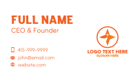 Orange Shooting Star Badge Business Card