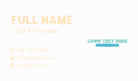 Quirky Playful Boutique Business Card