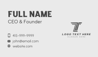 Logistics Transport Letter T Business Card