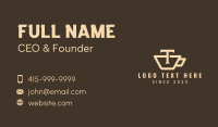 Teacup Letter T Business Card