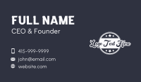 White Circle Star Business Business Card