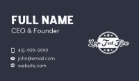 White Circle Star Business Business Card Design