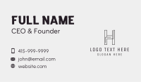 Line Geometric Letter H Business Card