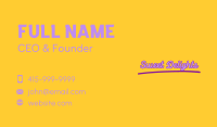 Quirky Bubbly Wordmark Business Card Design
