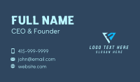 Triangular Letter F Business Card