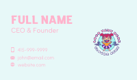 Girl Swimming Floating Ring Business Card