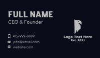 Gray Bird Silhouette Business Card