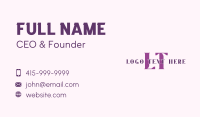 Purple Fashion Letter Business Card