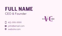 Purple Fashion Letter Business Card Image Preview