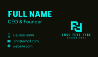 Cyber Technology Letter F Business Card