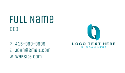 Corporate  Letter O  Business Card