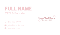 Cute Flower Pastel Wordmark Business Card