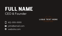 Simple Masculine Wordmark Business Card